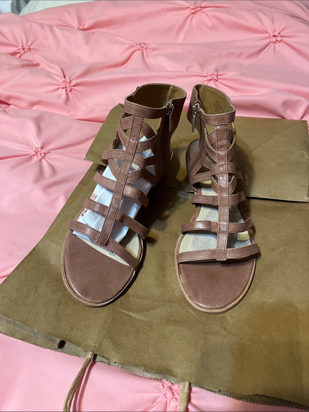 Isola Taupe Strappy Gladiator Sandals